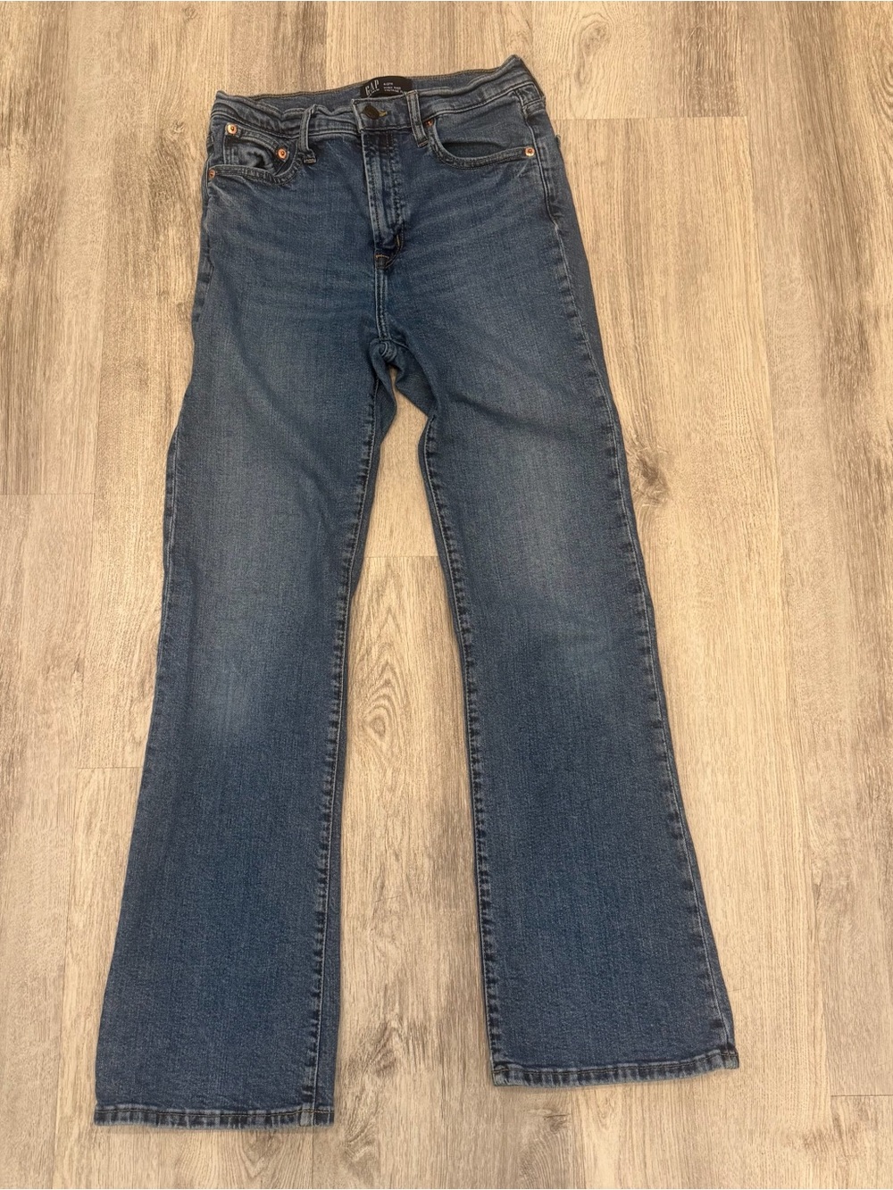 Gap High Rise Vintage Flare‎ Jeans Size 4 27R Medium Wash Denim
